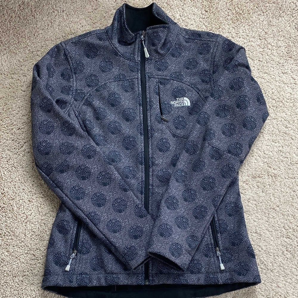 The North Face Black and Gray Polka Dot Jacket